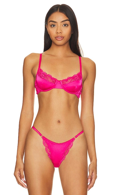 Shop Kat The Label Bowie Underwire Bra In Hot Pink