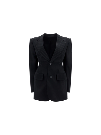 Shop Balenciaga Blazer Jacket In Black/white