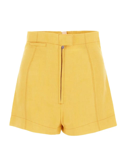 Shop Jacquemus Le Short Areia Shorts In Yellow