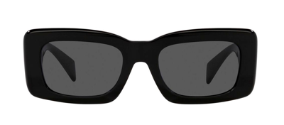 Shop Versace 0ve4444u Gb1/87 Rectangle Sunglasses In Grey