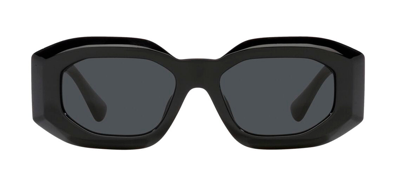 Shop Versace 0ve4425u 536087 Geometric Sunglasses In Grey