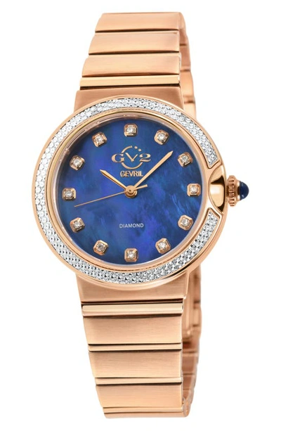 Gv2 Sorrento Diamond Embellished Bracelet Watch, 32mm In Rose Gold