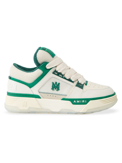 Shop Amiri Women's Ma-1 Leather Low-top Sneakers In Green