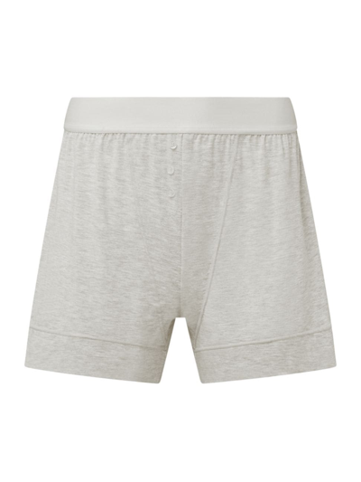 Shop Weworewhat Women's Boxer Heathered Shorts In Heather Grey