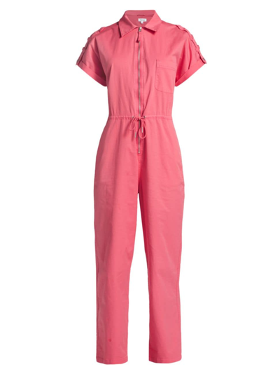 Shop Pistola Women's Jordan Zip-front Jumpsuit In Pink Punch