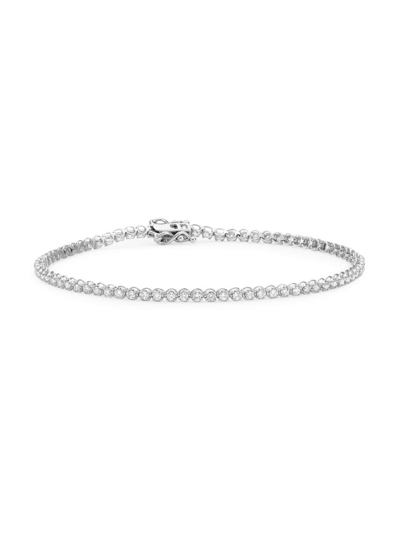 Shop Saks Fifth Avenue Women's 14k White Gold & 1 Tcw Diamond Bracelet In Silver