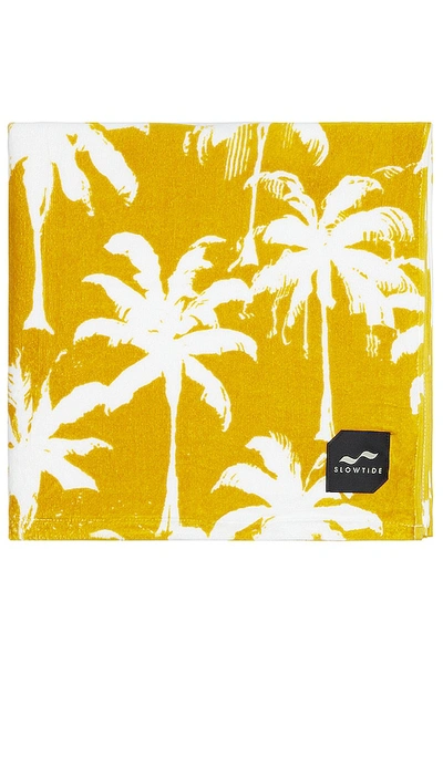Shop Slowtide Luca Beach Towel In Mustard