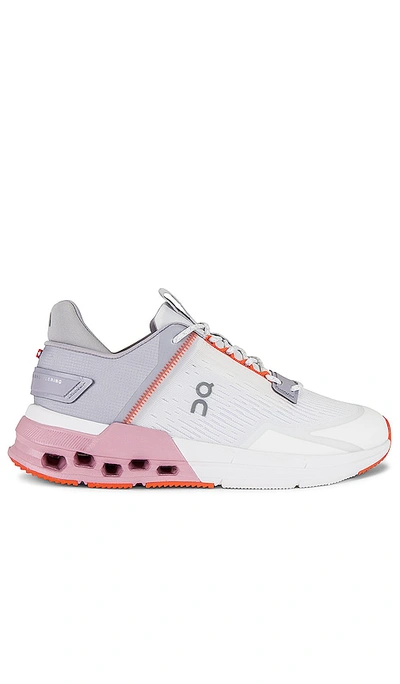 On Cloudnova Flux Sneaker In Undyed-white/zephyr