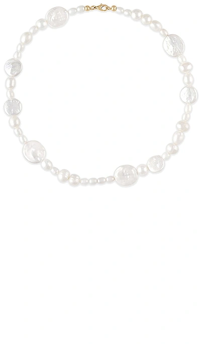 Shop Alexa Leigh Pearl Necklace In Ivory