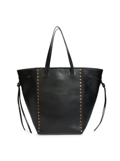 Shop Isabel Marant Women's Oskan Leather Tote Bag In Black