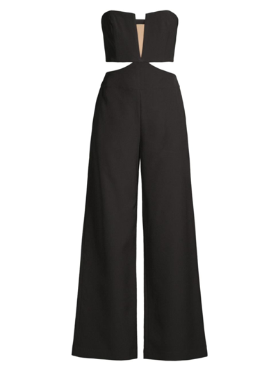 Shop Bardot Women's Ambiance Strapless Cut-out Jumpsuit In Black