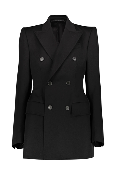 Shop Balenciaga Garde-robe Hourglass Double Brested Jacket In Default Title