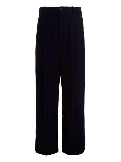 Shop Balenciaga Tailored Large Fit Pants In Blue