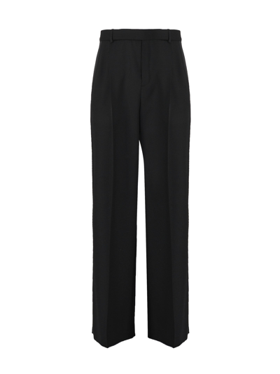 Shop Saint Laurent Flared Smoking Trousers In Nero