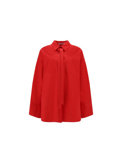 Shop Valentino Shirt In Rosso