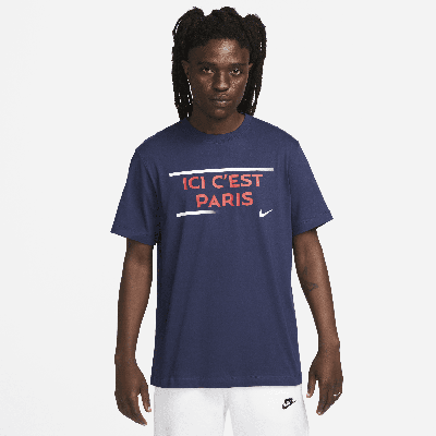 Shop Nike Paris Saint-germain  Men's T-shirt In Blue