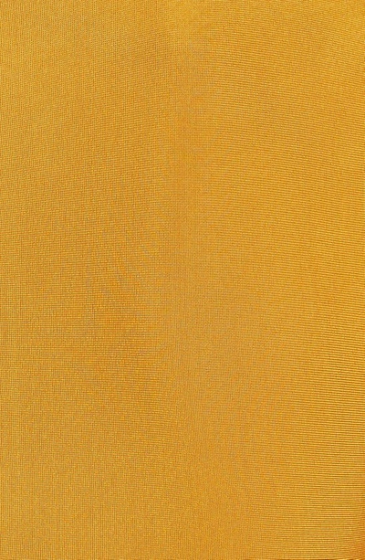 Shop Lapointe Wrap Bodice Long Sleeve Jersey Maxi Dress In Mustard