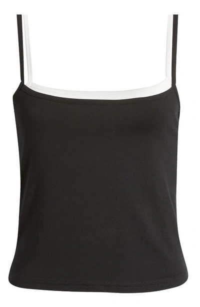Shop Edikted Layered Camisole In Black-and-white