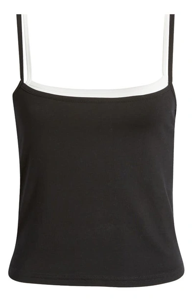 Edikted Layered Camisole In Black-and-white