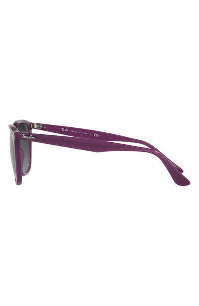 Ray Ban 55mm Gradient Square Sunglasses In Opal Violet/ Gradient Grey
