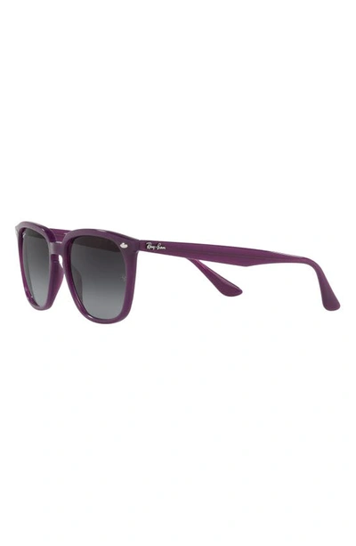 Ray Ban 55mm Gradient Square Sunglasses In Opal Violet/ Gradient Grey