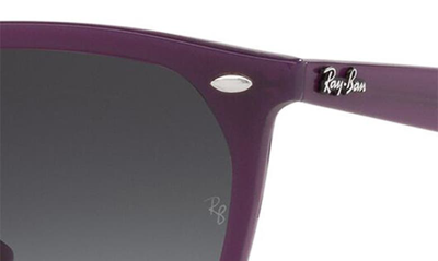 Ray Ban 55mm Gradient Square Sunglasses In Opal Violet/ Gradient Grey