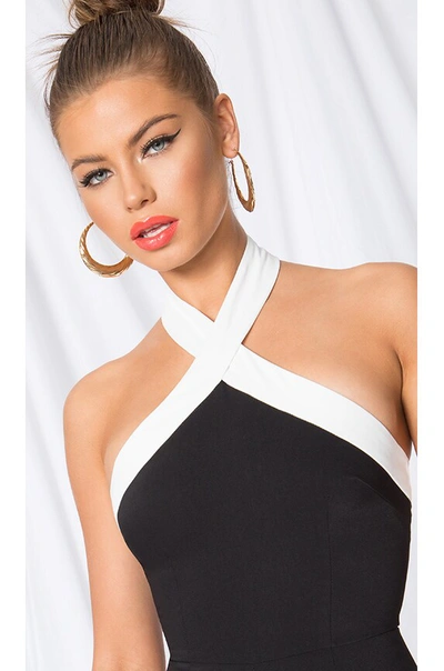 Superdown Laurien Cross Front Jumpsuit In Black