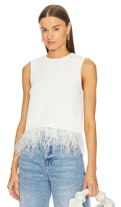 Shop Frame Crochet Feather Top In Off White