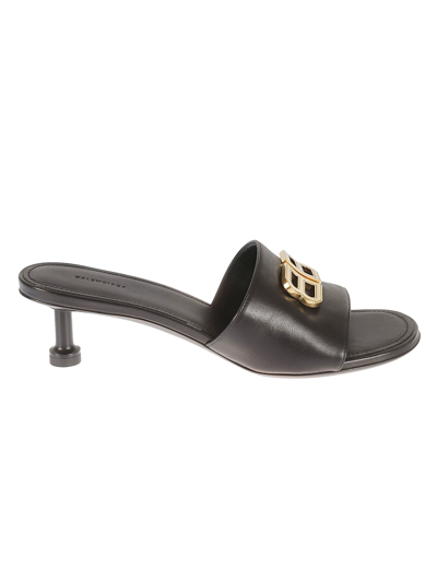 Shop Balenciaga Groupie M50 Sandals In Black/gold Vintage