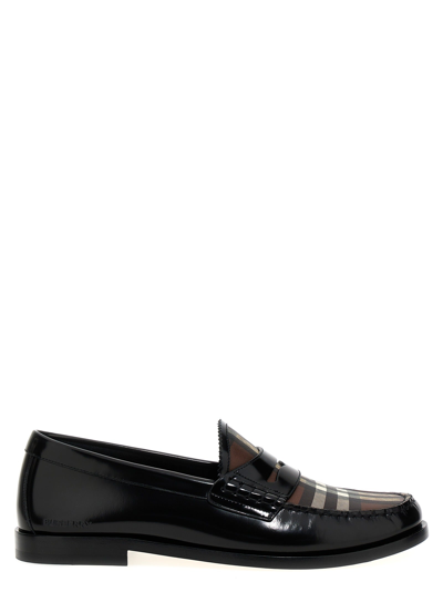 Shop Burberry Shane Loafers In Black