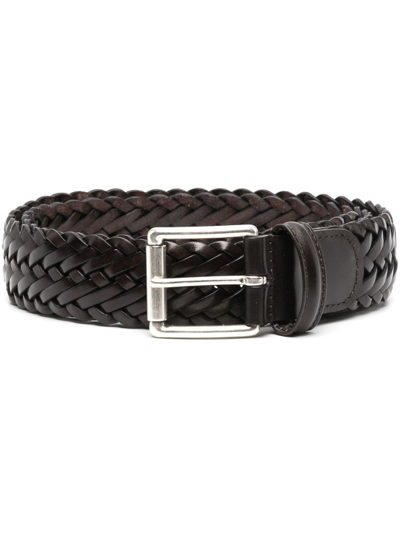Shop Anderson's Leather Taric Belt In Brown