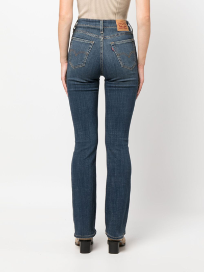 Levi's 725 High Rise Bootcut Jeans In Blue