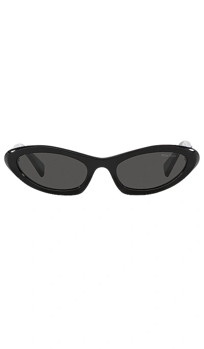 Shop Miu Miu Cat Eye In Black