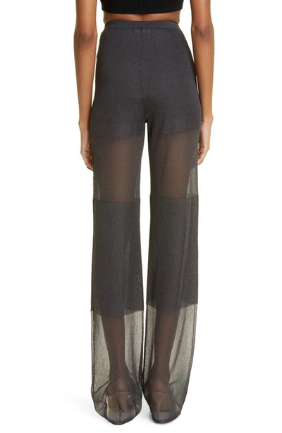 Lapointe Paneled Sheer Mesh Pants In Black