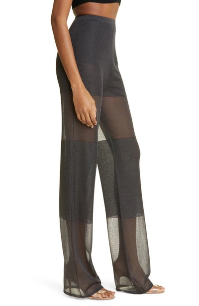 Lapointe Paneled Sheer Mesh Pants In Black