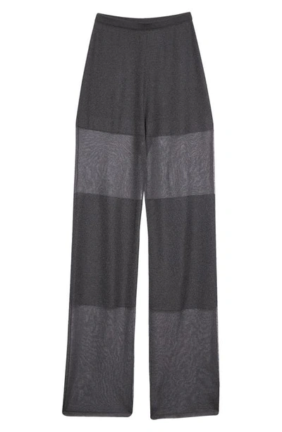 Lapointe Paneled Sheer Mesh Pants In Black