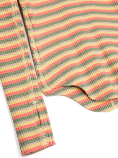 Shop Molo Rochelle Long-sleeve Striped T-shirt In Yellow