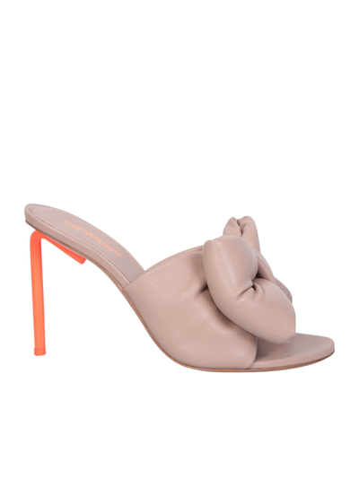Off-white Allen 110mm Oversize-bow Sandals In Beige