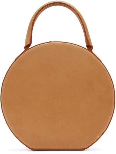Shop Mansur Gavriel Tan Leather Circle Bag