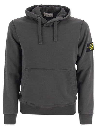 Stone Island Logo Patch Drawstring Hoodie In Default Title | ModeSens