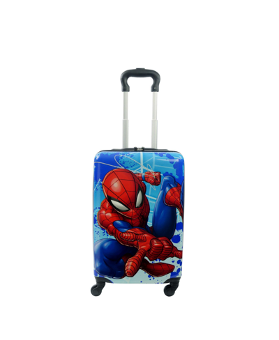 Shop Ful Marvel Spiderman Kids 21" Hard Side Spinner Luggage In Blue
