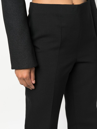 Shop Ferragamo Straight-leg Cut Virgin-wool Trousers In Black