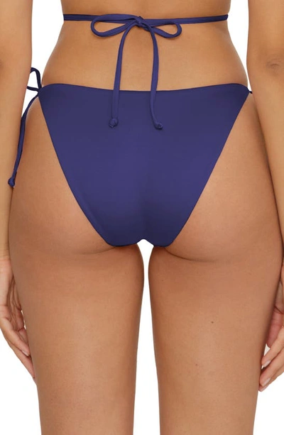 Shop Becca Color Code Side Tie Bikini Bottoms In Navy