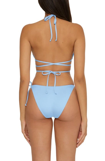 Shop Becca Color Code Side Tie Bikini Bottoms In Blue