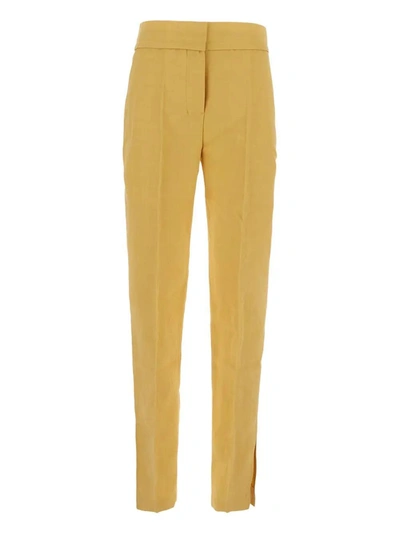 Shop Jacquemus Le Pantalon Tibau In Yellow