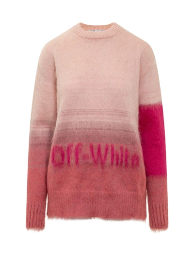Shop Off-white Sweater In Coral Red