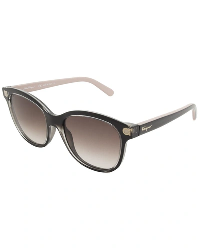 Shop Ferragamo Women's Sf834s 55mm Sunglasses In Black