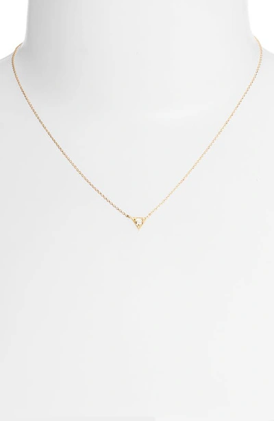 Shop Anzie Cleo Moonstone Triangle Pendant Necklace In Gold/ Blue Moonstone