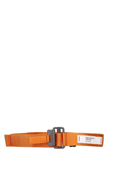 Shop Heron Preston Regular Belts Fabric Orange Fluo Orange