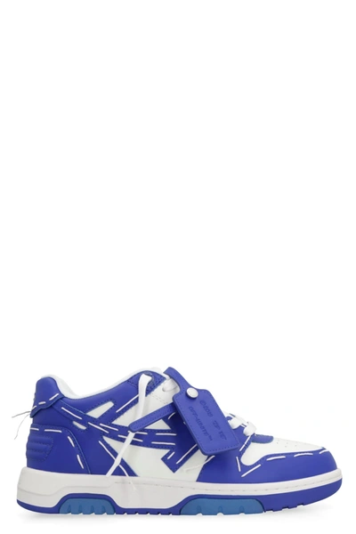 Shop Off-white Out Of Office Leather Low-top Sneakers In Blue